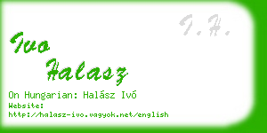 ivo halasz business card